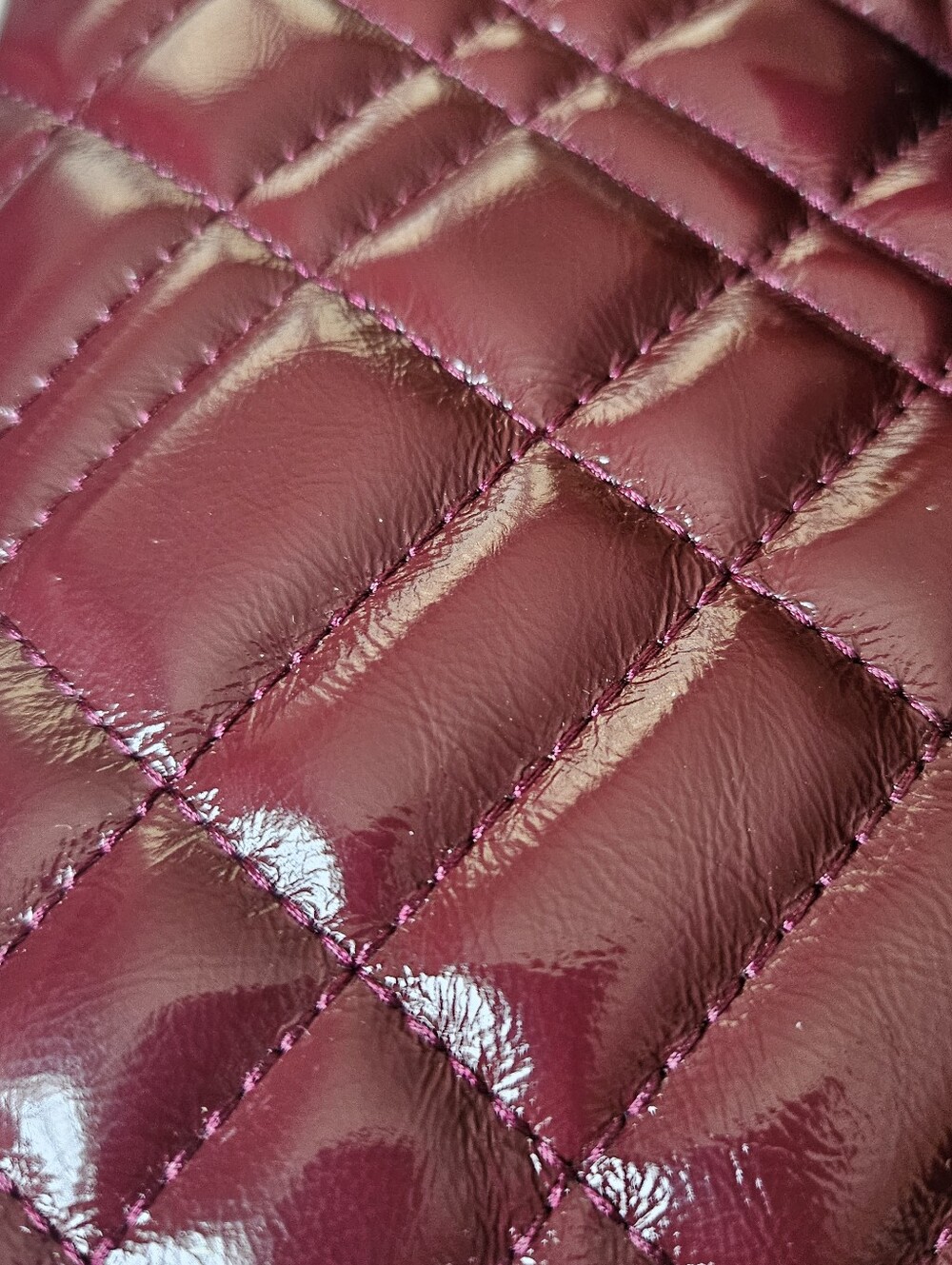 Kurt Geiger London Brixton Quilted Burgundy Leather Bag - Picture 10 of 12